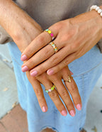 Floral Enamel Ring