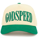 C.C GODSPEED Letter Embroidery Trucker Cap: Green