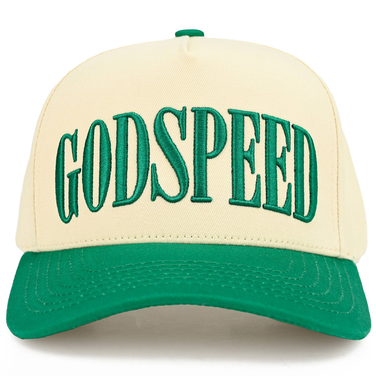 C.C GODSPEED Letter Embroidery Trucker Cap: Green