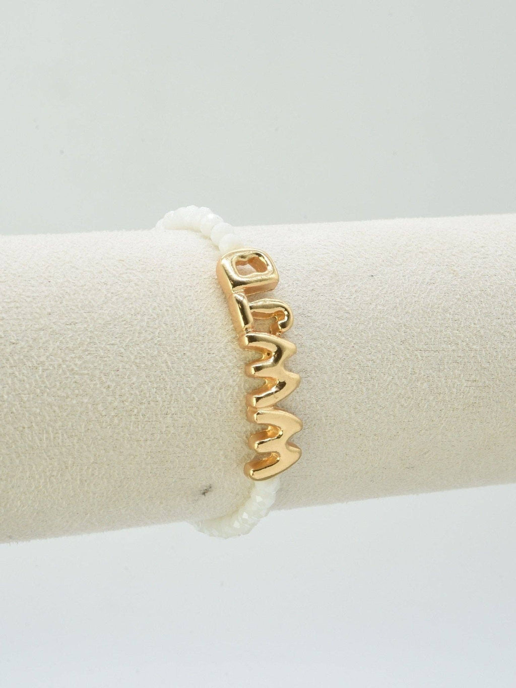 CB2309 WWJD Glass Bead Bracelet: Mint