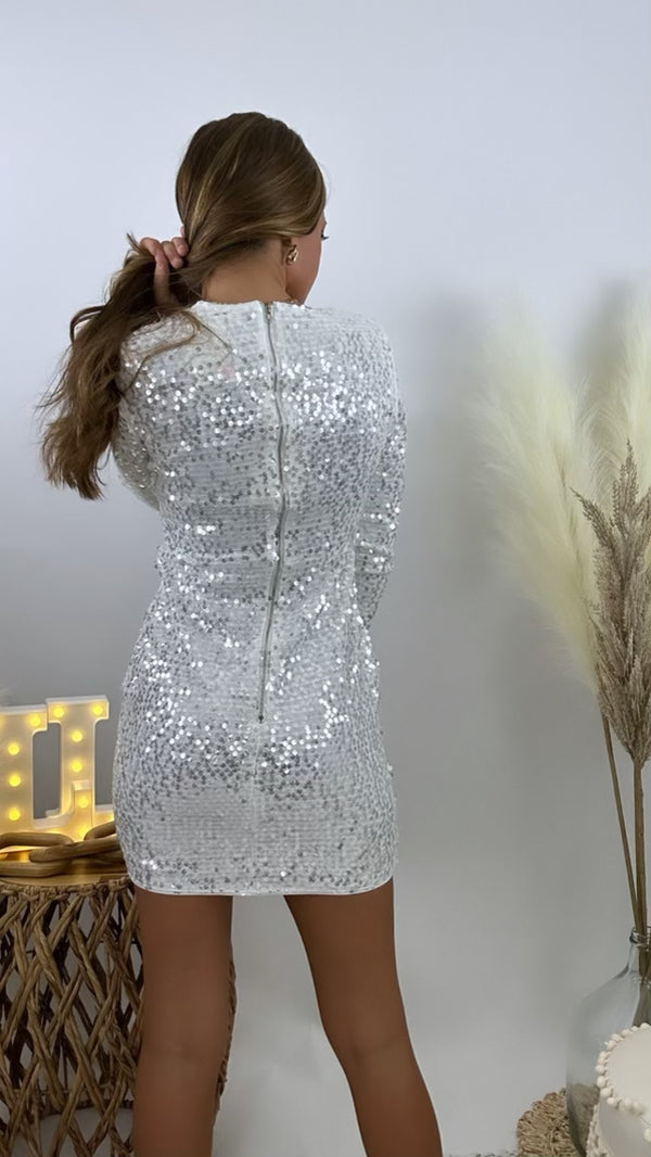 Ivory Sequin Dress