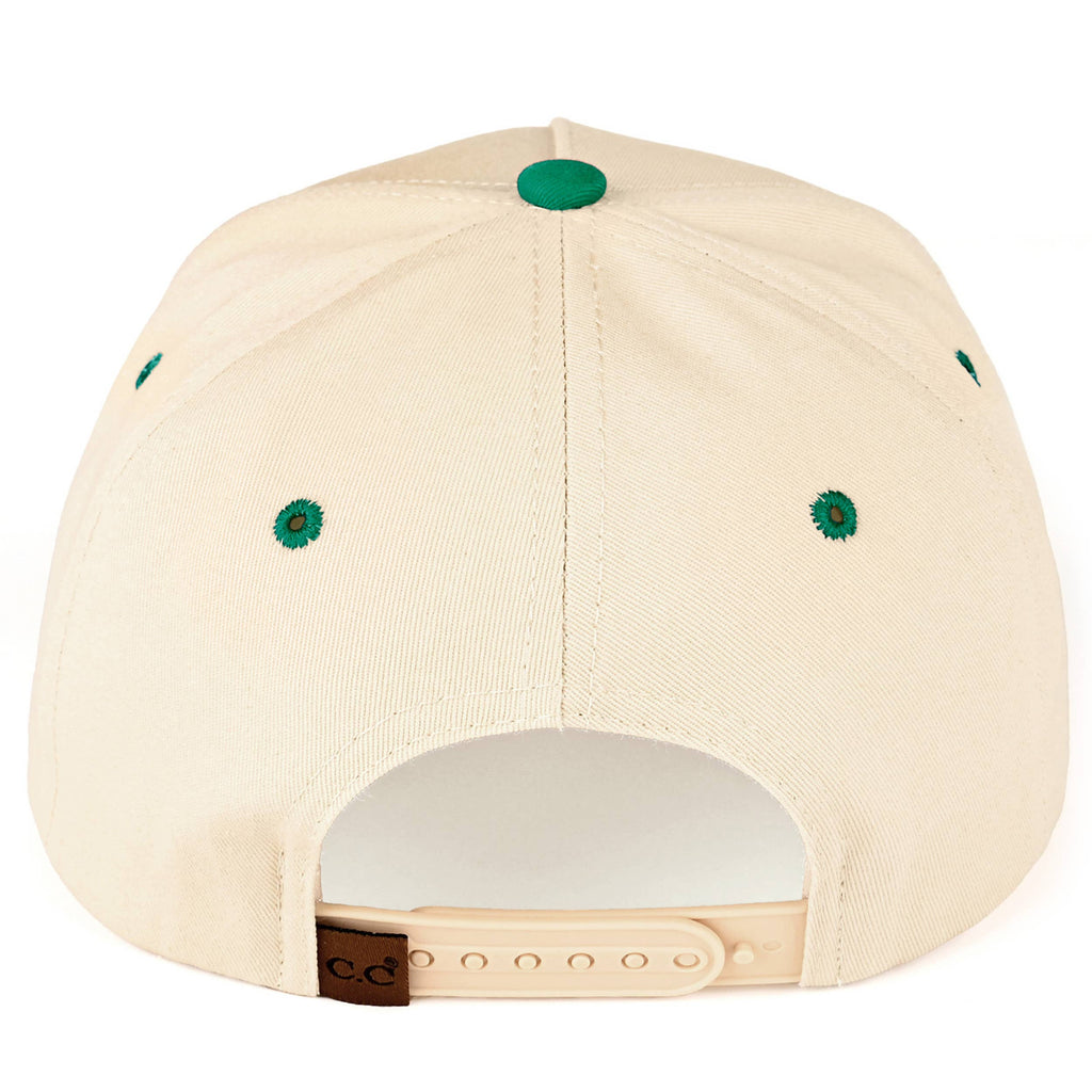 C.C GODSPEED Letter Embroidery Trucker Cap: Green