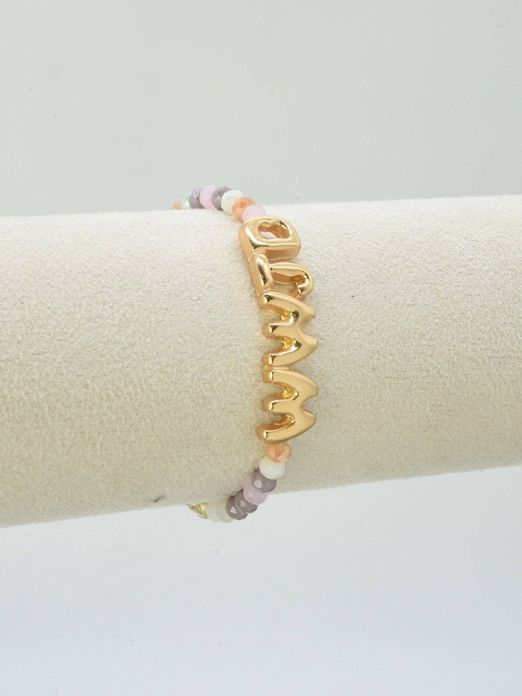 CB2309 WWJD Glass Bead Bracelet: Mint