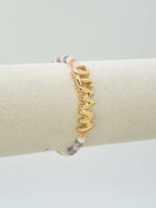 CB2309 WWJD Glass Bead Bracelet: Mint