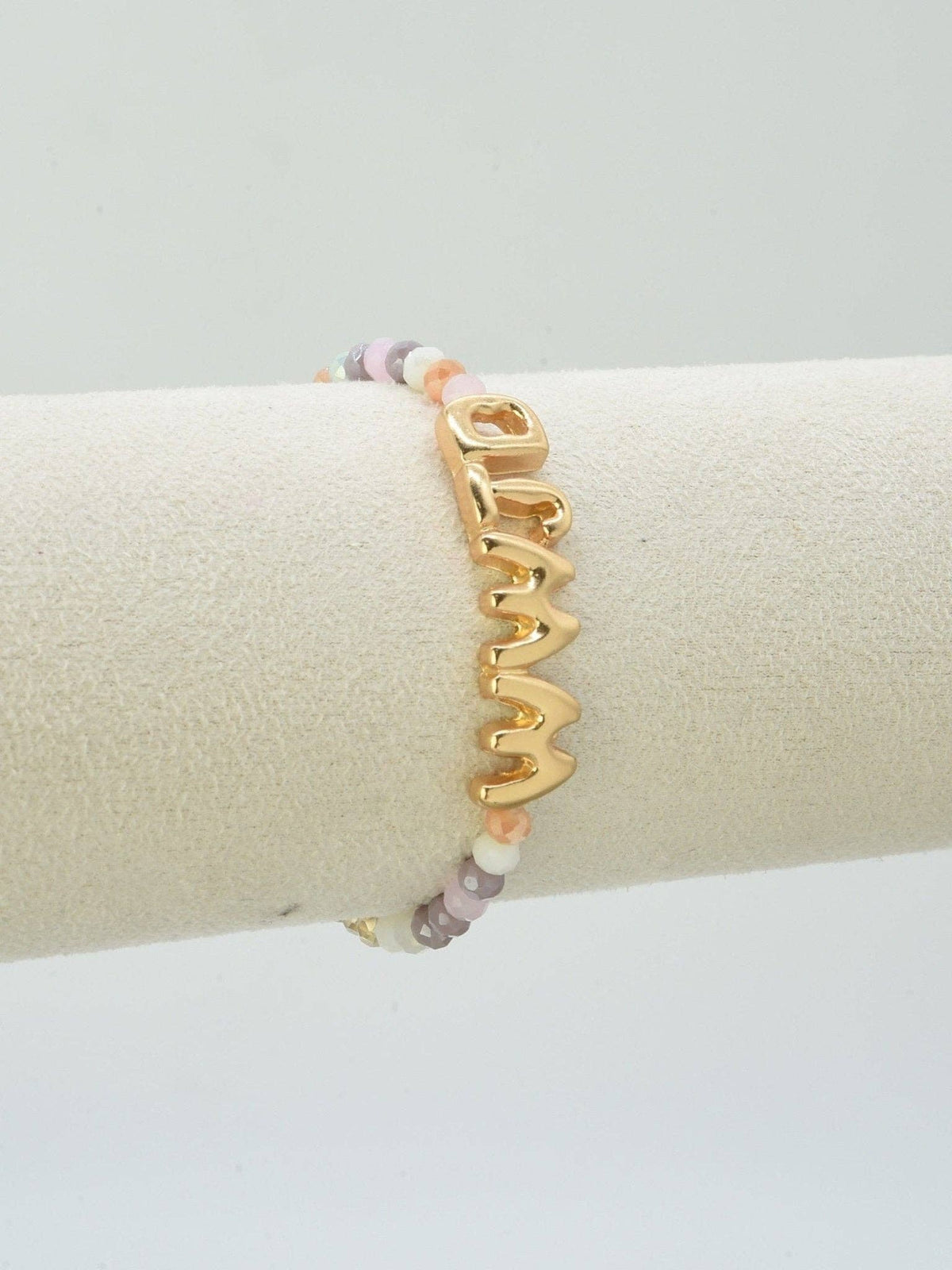 CB2309 WWJD Glass Bead Bracelet: Mint