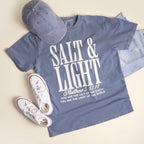 SALT & LIGHT Garment-Dyed Heavy T-Shirt: BLUE JEANS