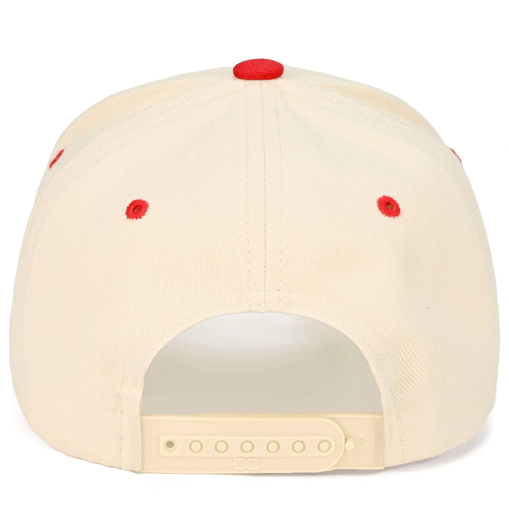 C.C GOD'S COUNTRY Letter on Two Tone Trucker Hat: Red
