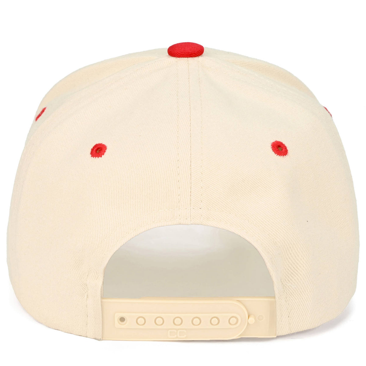 C.C GOD'S COUNTRY Letter on Two Tone Trucker Hat: Red