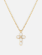 Eternal Light Cross Paperclip Chain Necklace
