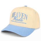 C.C HEAVEN MADE Letter Embroidered Trucker Hat: Sky Blue