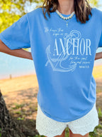 Anchor for the Soul Tee: Washed Denim