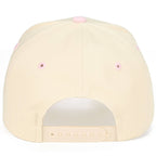 C.C Star Pattern on Brim Two Tone Trucker Hat: Light Pink