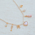 Pink Wink Celebration Multi Charm Necklace