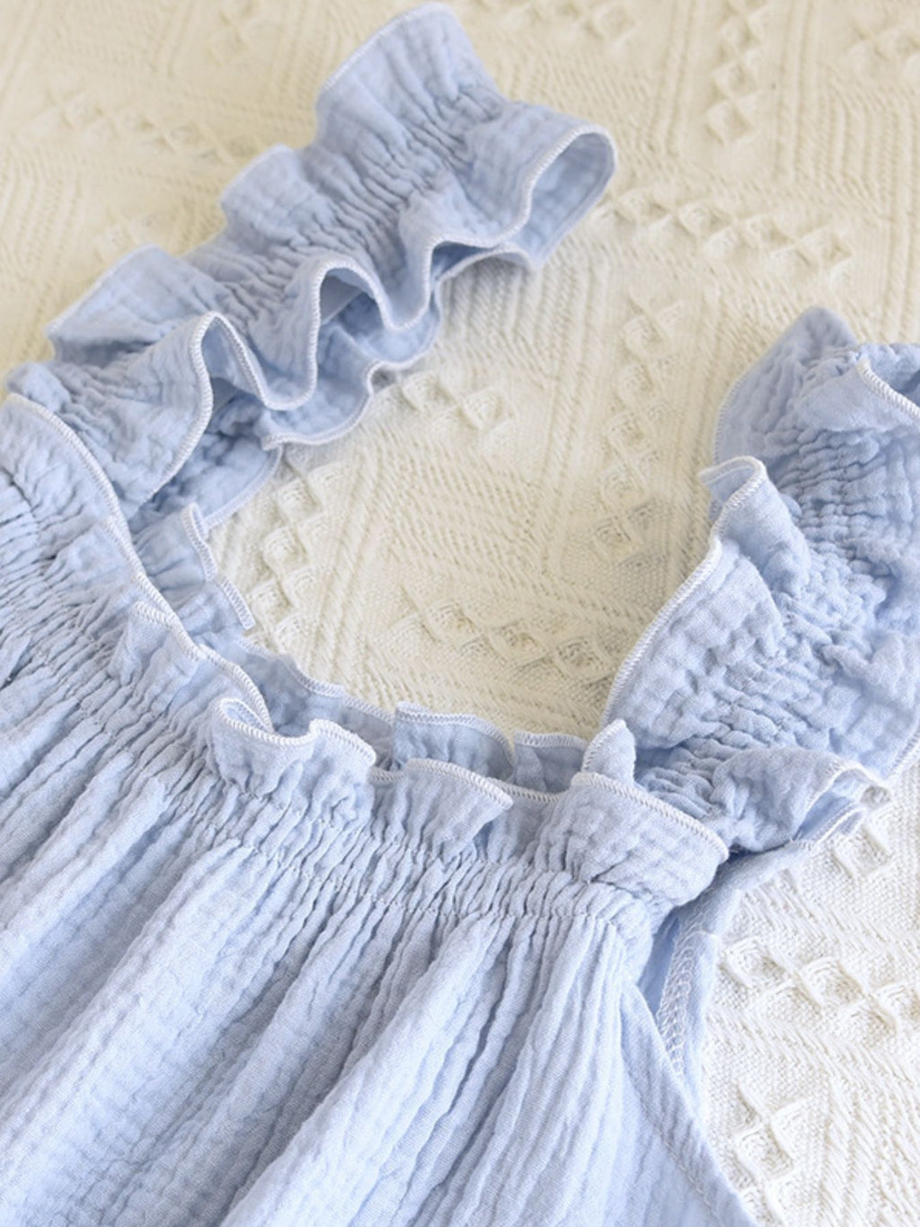 Frill Pocketed Square Neck Wide Strap Dress