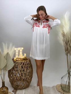 Embroidered Cover-Up Dress