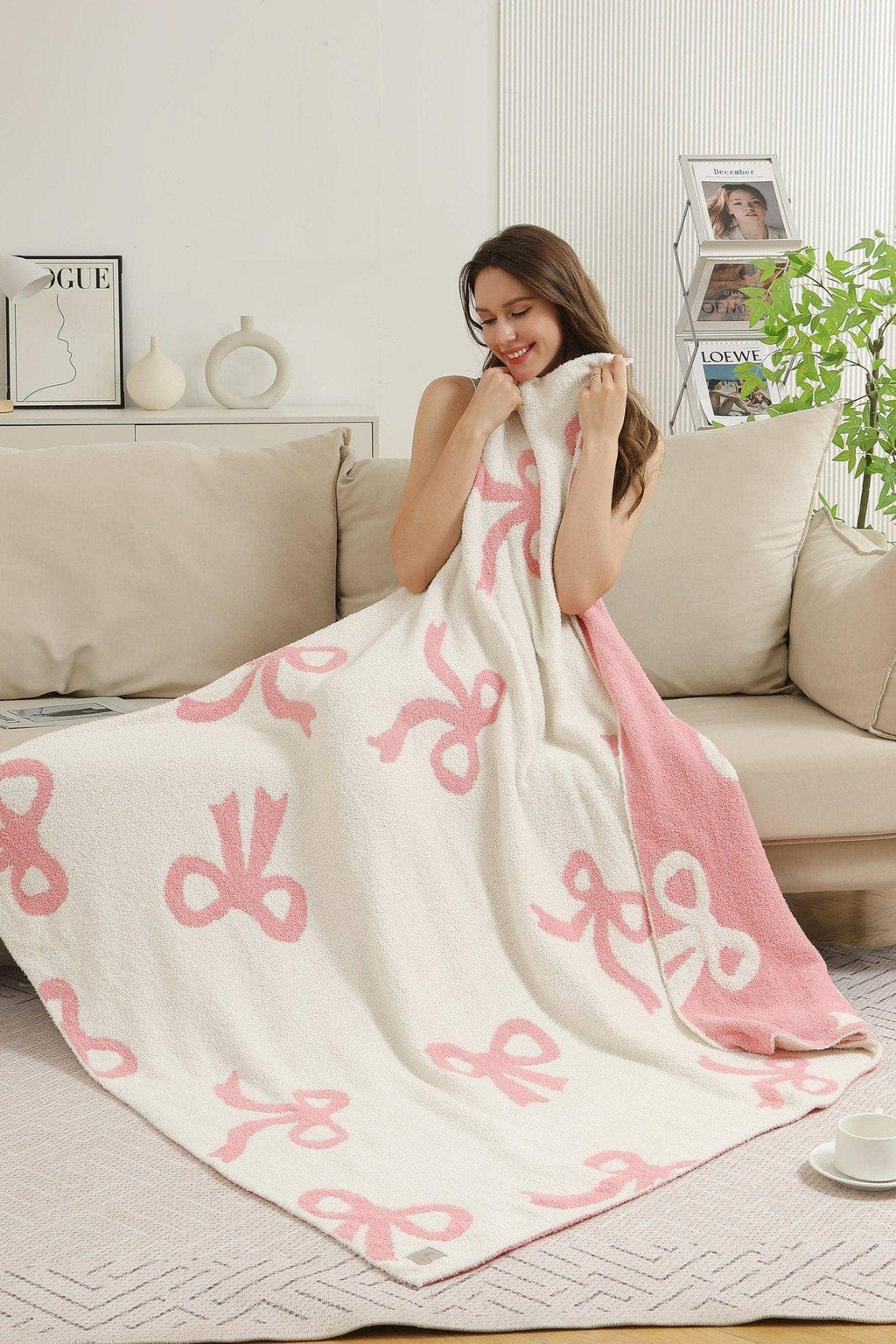 JCL6020 Super Lux Pink Ribbon Blanket