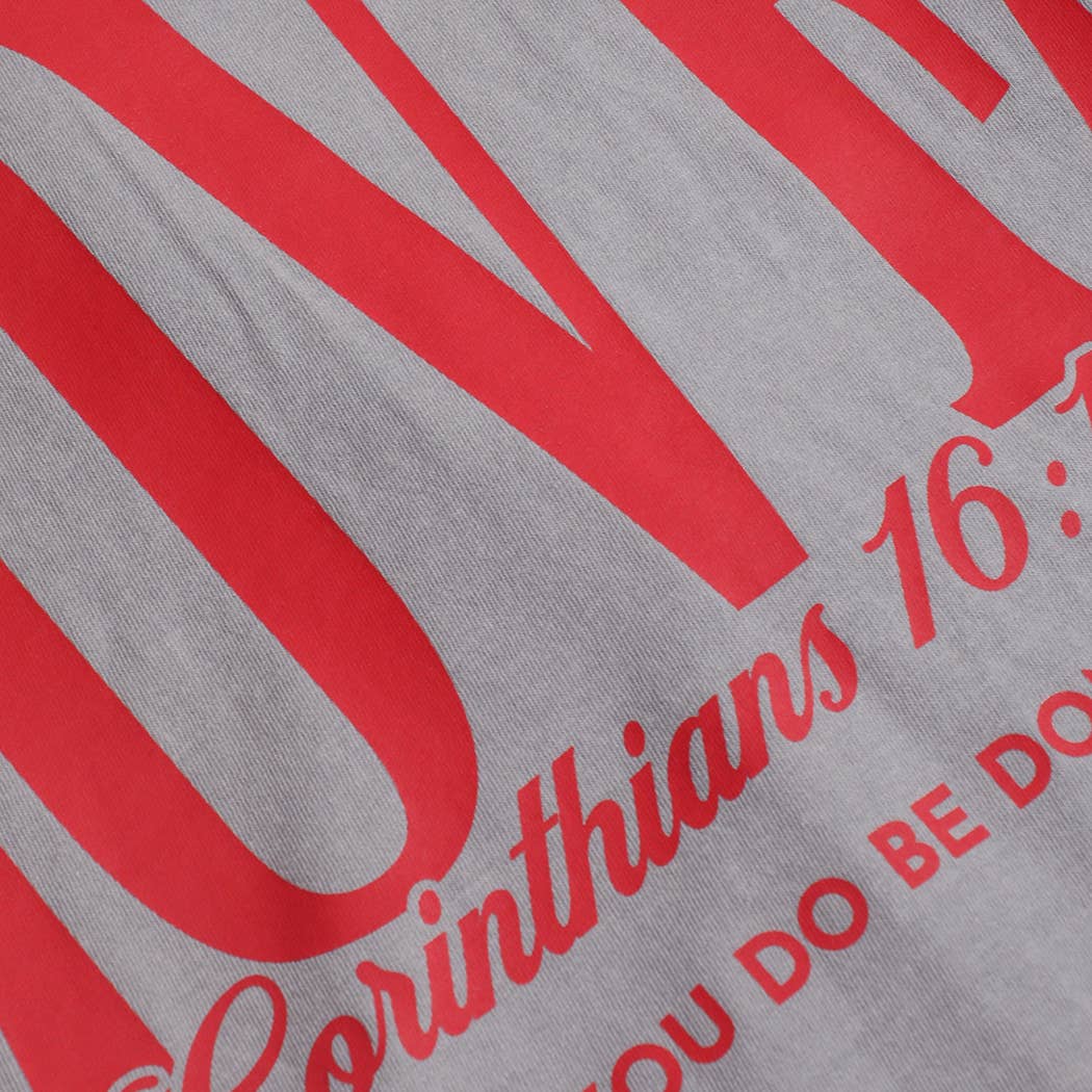 LOVE 1 Corinthians 16:14 Garment-Dyed Heavy T-Shirt: GRANITE