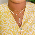 Cabled Cross Pendant Necklace