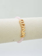 CB2309 WWJD Glass Bead Bracelet: Mint