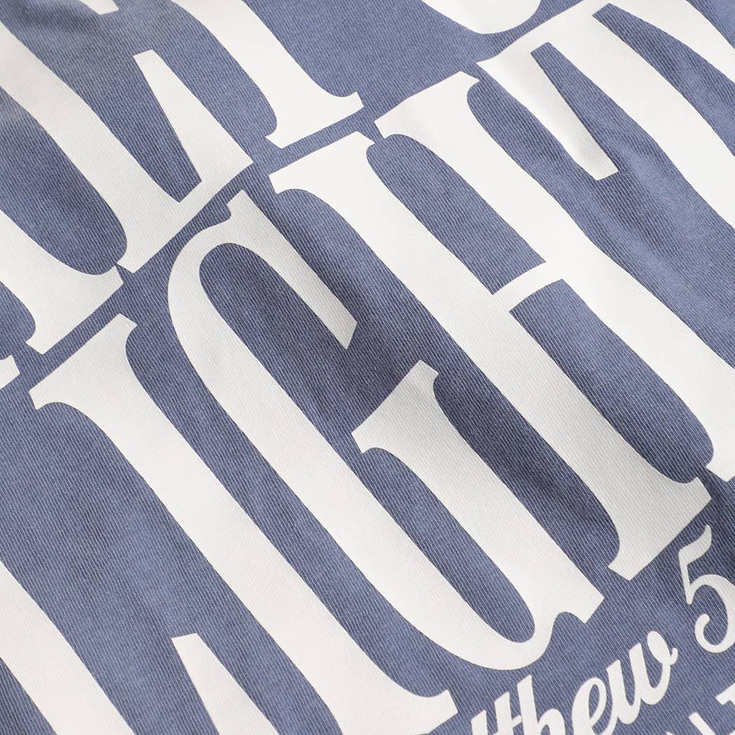 SALT & LIGHT Garment-Dyed Heavy T-Shirt: BLUE JEANS