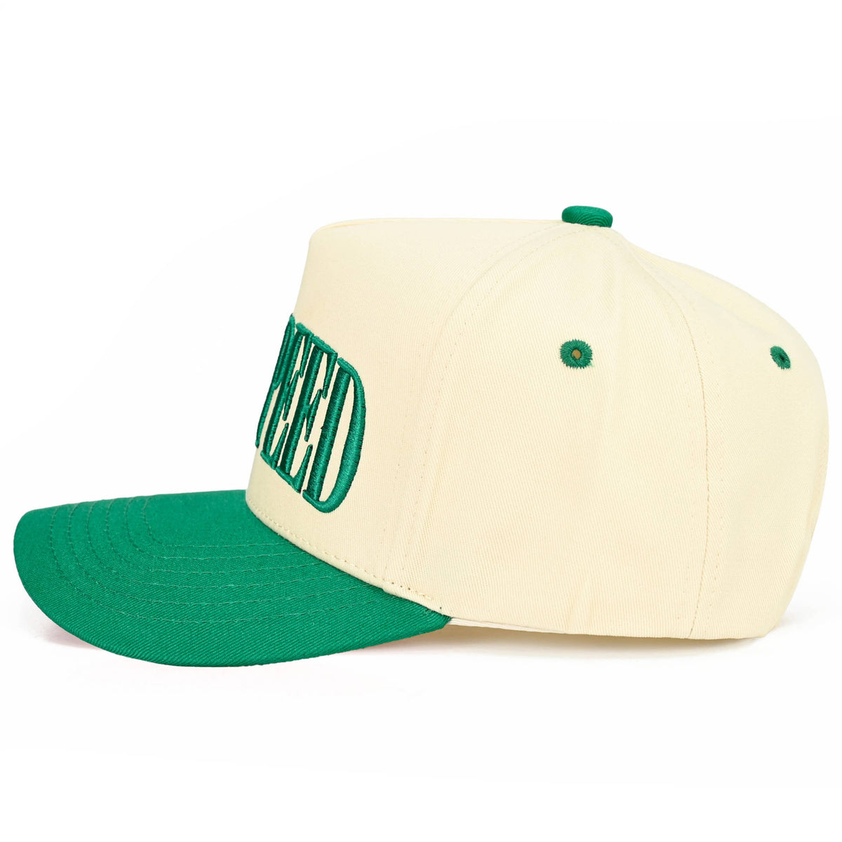 C.C GODSPEED Letter Embroidery Trucker Cap: Green