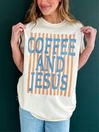 Coffee and Jesus Tee: Ivory