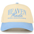 C.C HEAVEN MADE Letter Embroidered Trucker Hat: Sky Blue