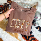 Fall Cozy Season Thanksgiving Comfort Colors Sweatshirt: Espresso