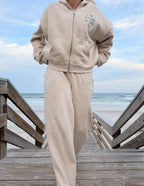 Basics Eggshell Wide Leg Sweatpant