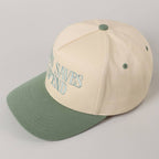 JESUS SAVES I SPEND Embroidery Trucker Hat: SAGE / ONE SIZE