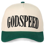 C.C GODSPEED Letter Embroidery Trucker Cap: Green