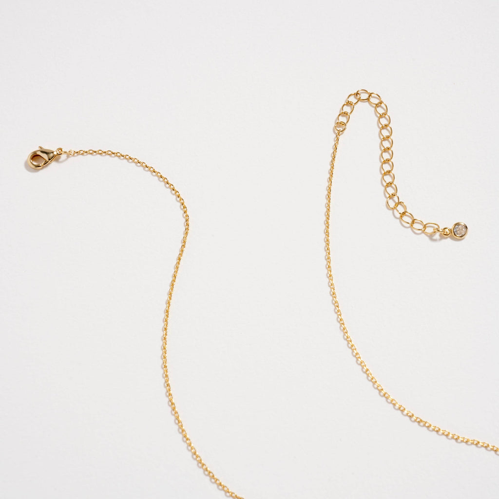 “Hope” Cube Letter Necklace – 18K Gold Dipped Minimalist Necklace: GD / ONE